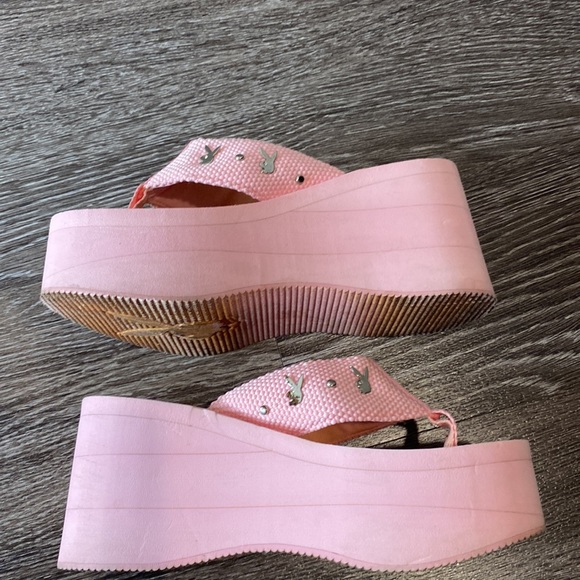 Playboy Vintage Platform Pink Sandals Size 6 - Picture 5 of 10